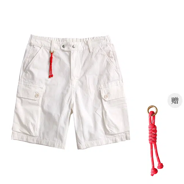 实年服工 宽松中腰舒适工装短裤 男款 白色
