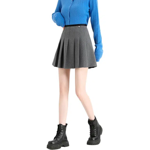 法文箱子 高腰短款合身休闲短裙 女款