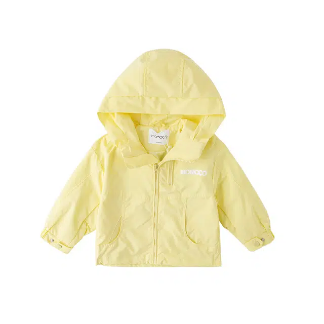 玛米玛卡 连帽柔软舒适夹克外套 柠檬黄中小童