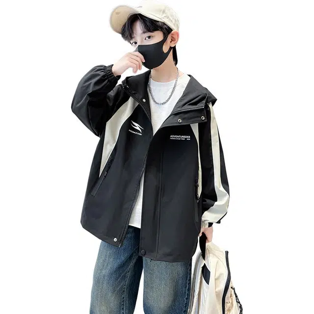 雅鹿夹克外套 连帽亲肤休闲百搭 儿童款