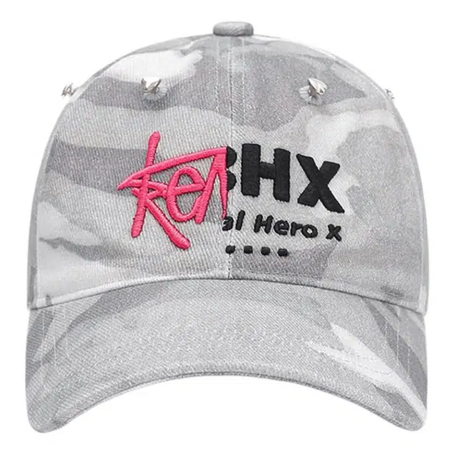 肯默 迷彩字母刺绣嘻哈街头遮阳防晒 棉 鸭舌帽 男女同款情侣款