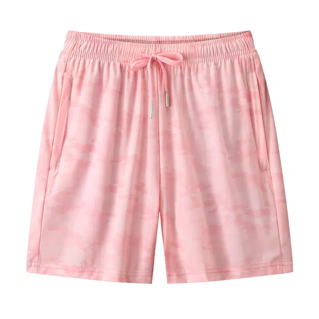 木清清 冰丝迷彩透气速干薄款宽松运动短裤 女款