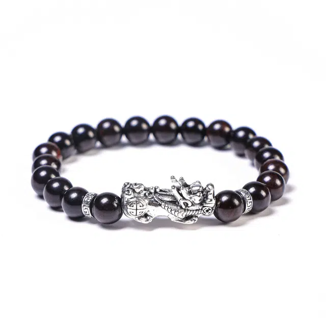 物㯖 国潮新中式轻奢高级感招财进宝财源滚滚万事顺遂诸事顺利小众百搭#好运 黑檀 木作手串 男女同款情侣款