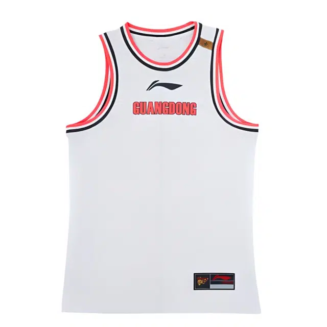 李宁儿童 非鞋 圆领套头字母比赛篮球背心儿童篮球服 儿童款 白色