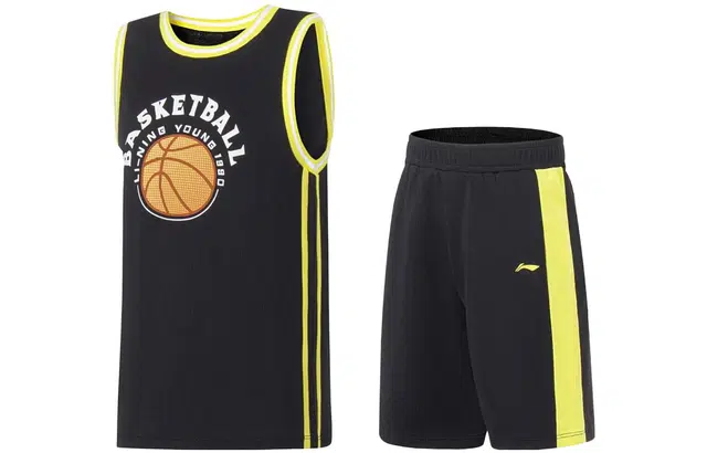 李宁儿童 运动篮球系列 速干凉爽比赛休闲运动套装 儿童款