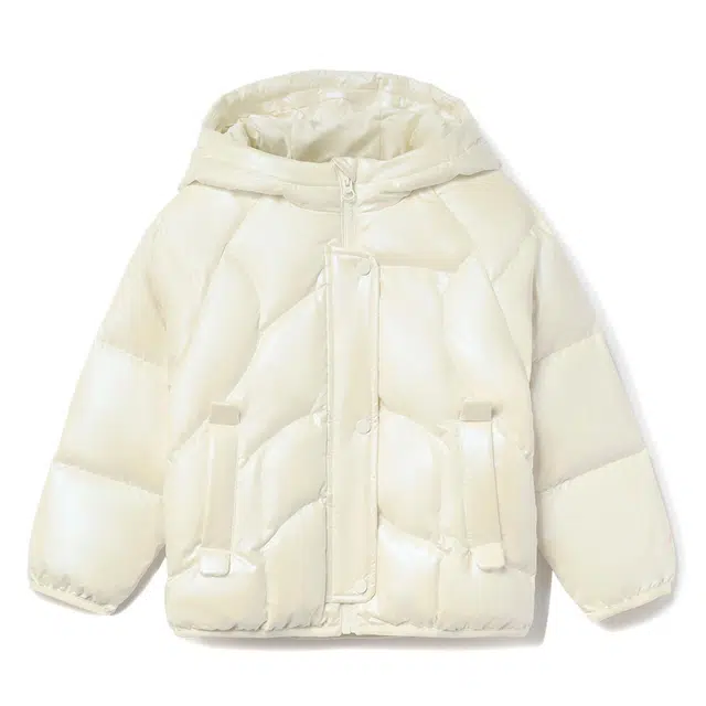 李宁儿童羽绒服 运动生活系列 防风保暖休闲舒适 乳白色 中小童