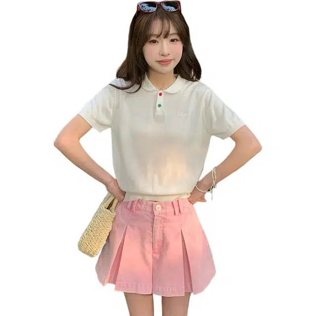 东鲸岁时记 韩系穿搭休闲短裙 女款 礼盒装 粉色裙裤