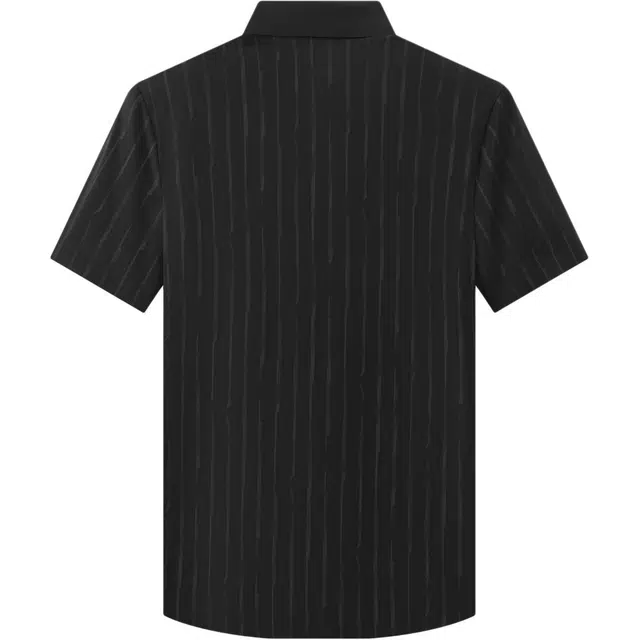 爱登堡 探索主题桑蚕丝不规则竖条纹商务休闲正装通勤穿搭夏日百搭翻领短袖衬衫 男款