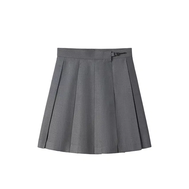 冰淇淋与鲸 原创纯色半身百褶裙学院风制服 女款