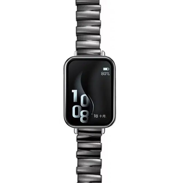 翱翔 手表表带 荣耀适用 金属材质 手环不规则版腕带表链镶钻款智能运动替换腕带男女同款