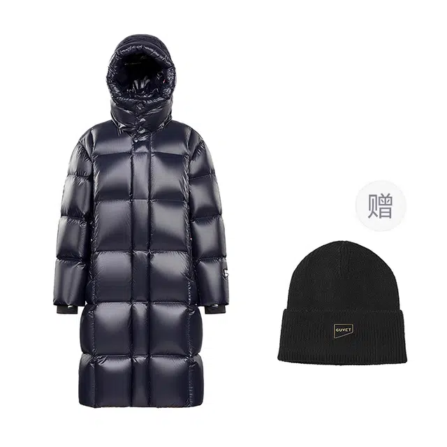高梵 时尚洋气休闲百搭加厚连帽纯色羽绒服 皇家蓝 青少年