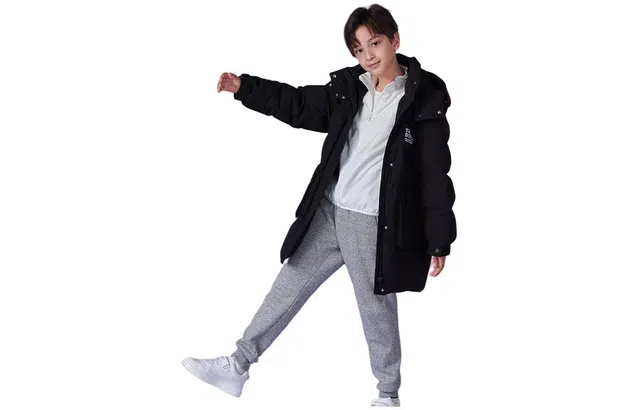 坦博尔 中长款可脱卸帽舒适保暖加厚羽绒服 儿童款