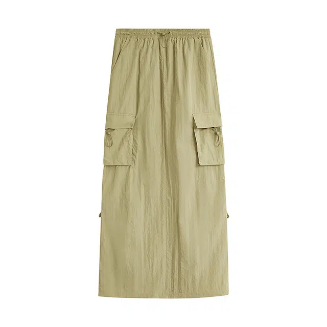 茵曼 直筒纯色高腰舒适休闲短裙 女款