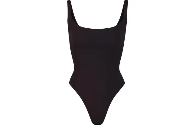 SKIMS FITS EVERYBODY SQUARE NECK BODYSUIT ONYX