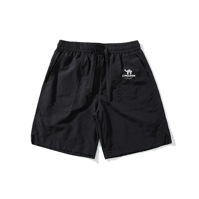 领航骆驼 美式高街宽松运动百搭系带休闲短裤 男女同款