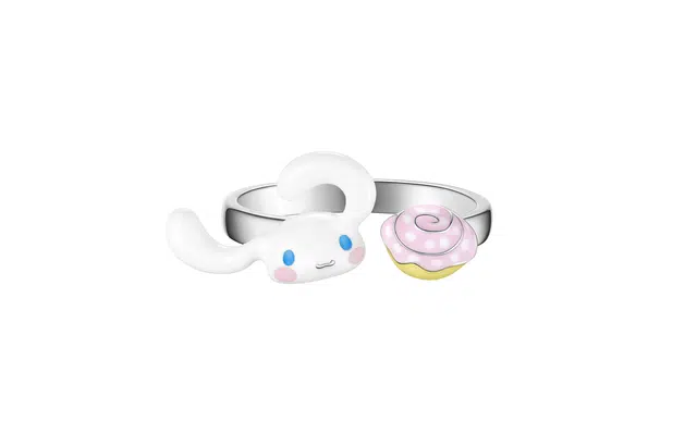 潮色绘 玉桂狗 三丽鸥小众设计开口可调节设计大耳狗联名 铜 戒指 女款