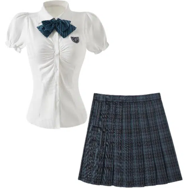 怪力萝莉 舒适时尚简约短袖百搭裙装套装 女款