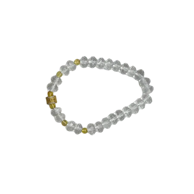 迈奇的礼物 好运自然切面能量晶清新天然 白水晶 手串 女款