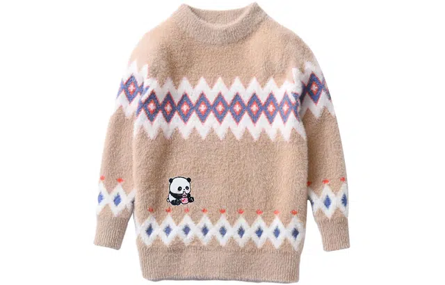 十月妈咪 秋冬圆领套头上衣内搭保暖毛衣 儿童款