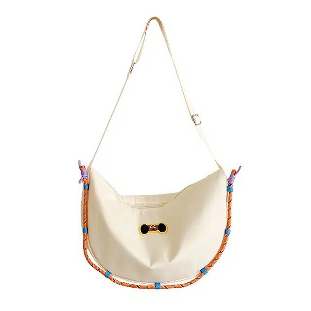 揽月 日系便携通勤百搭 尼龙布 饺子包斜挎单肩包 女款 多色