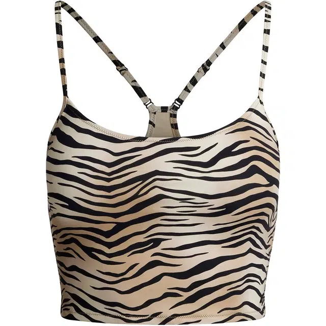 SKIMS SS25 SIGNATURE SWIM CAMI TOP CHAMPAGNE TIGER PRINT