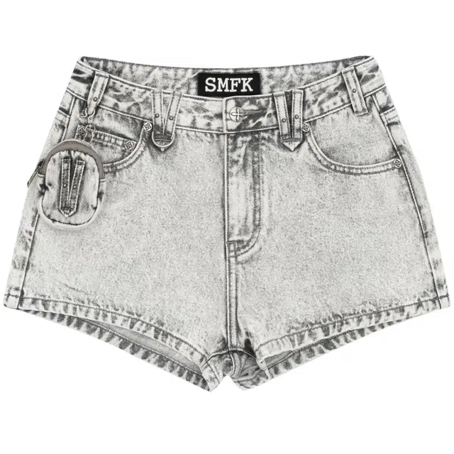 SMFK Dust Grey Denim Shorts