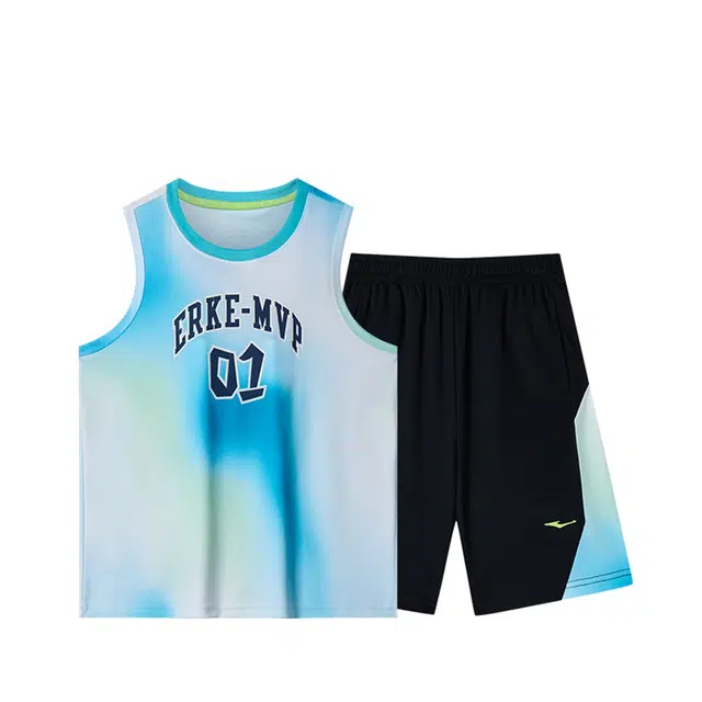 鸿星尔克儿童休闲运动套装 风云时尚百搭洋气篮球服 青少年