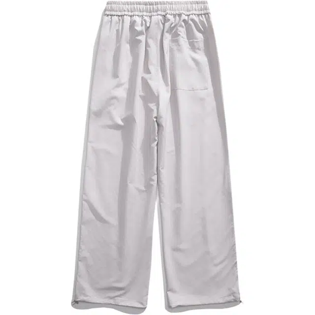 单爵 美式条纹薄款直筒休闲裤 男女同款