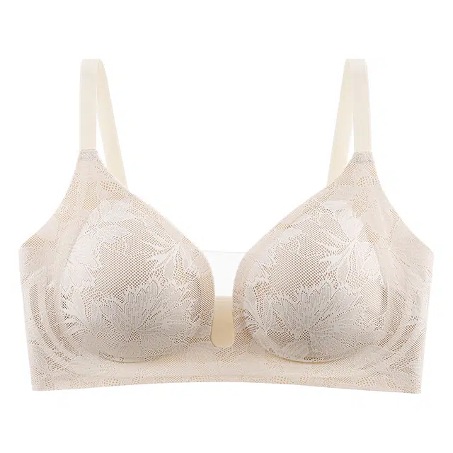 都市丽人 聚拢无痕轻薄舒适透气高弹抑菌亲肤上托防下垂加高侧翼收副乳果冻条软支撑文胸 女款