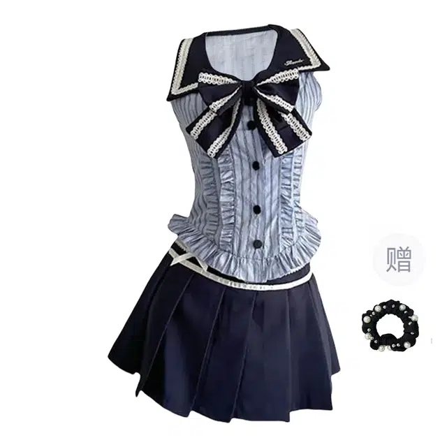 雾闪闪 时尚简约百搭休闲裙装套装 女款