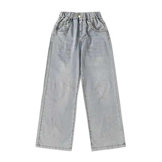 浪莎 舒适亲肤透气牛仔裤 大童 浅蓝色