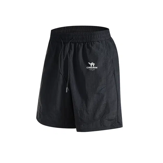 领航骆驼 字母中腰系带透气百搭直筒休闲短裤 男女同款