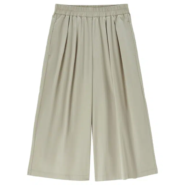 佐丹奴 黑科技凉感阔腿裤松紧腰七分裙裤休闲短裤 女款