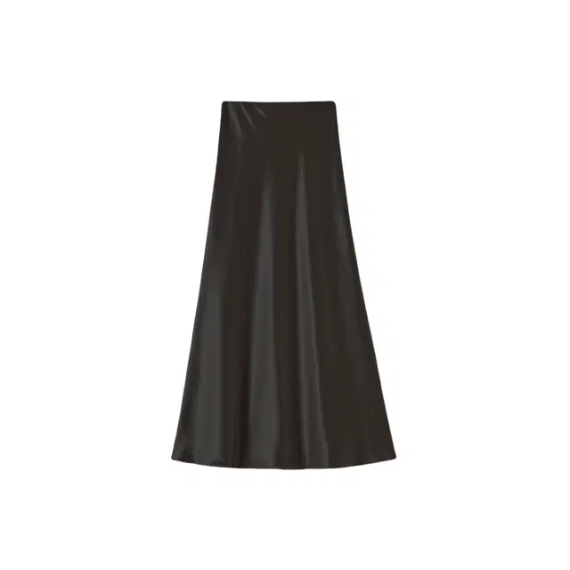 涂诗菲 缎面鱼尾高腰垂感百搭纯色气质休闲长裙 女款