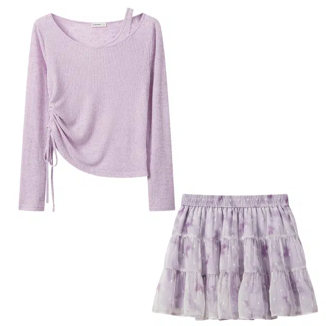 怪力萝莉 甜美半裙松弛感罩衫蛋糕简约舒适优雅裙装套装 女款