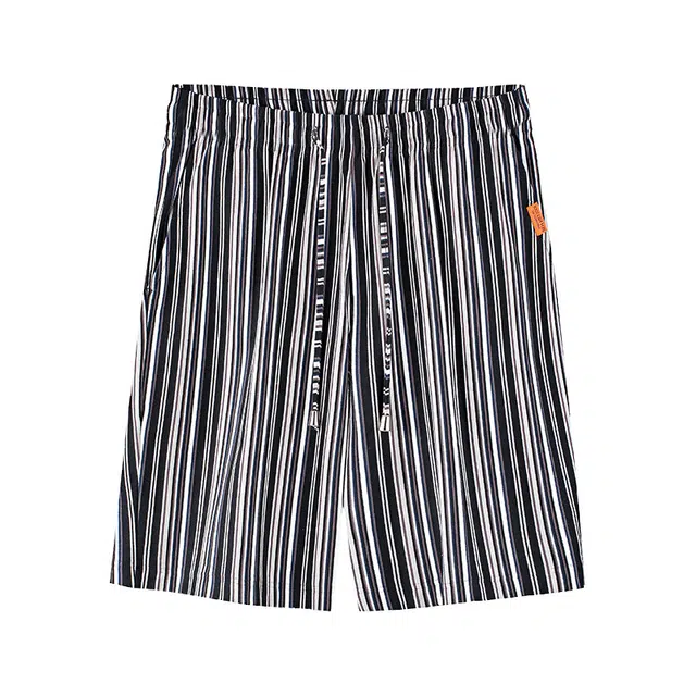 对你的私语 全棉条纹休闲裤抽绳可外出宽松睡裤 男款