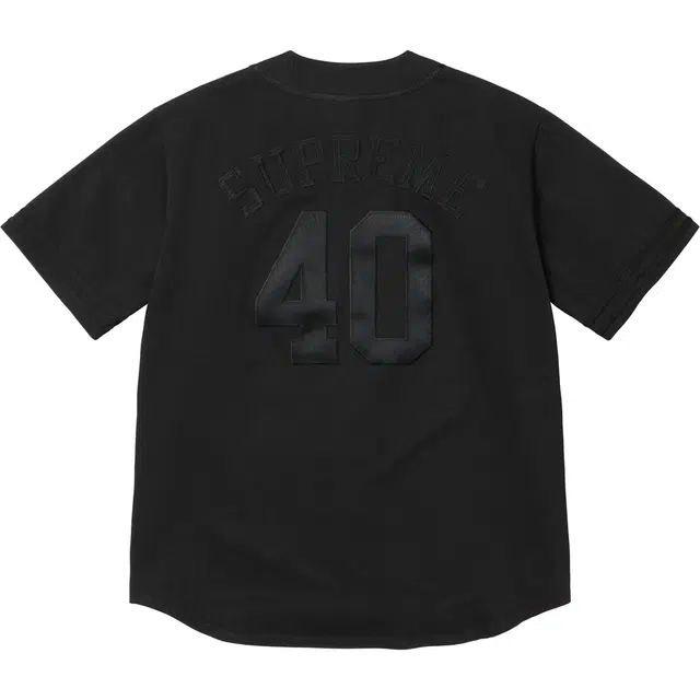 Supreme x 40 Acres SS25 WEEK9 Twill Baseball Jersey logo