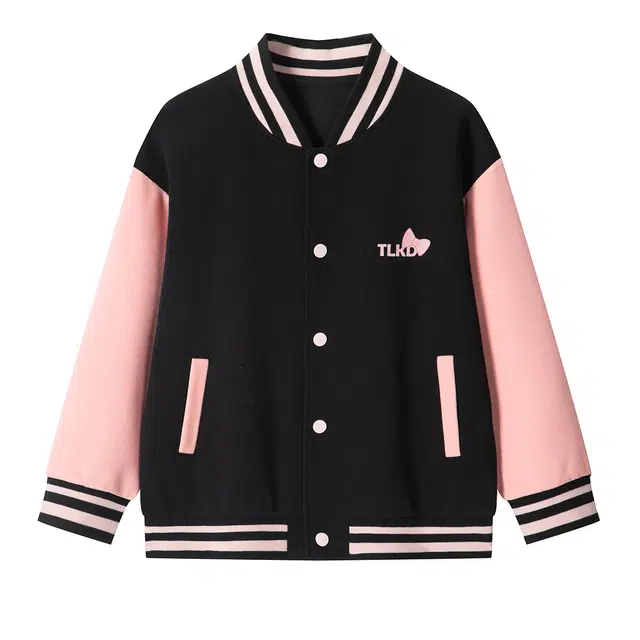 唐狮童装 卡通兔子刺绣单排扣棒球服 儿童款 黑色