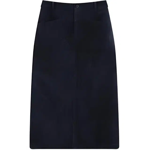 沫晗依美 简约直筒纯色休闲长裙 女款 藏青色