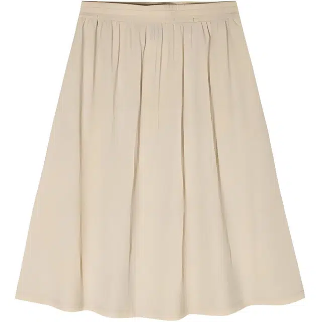 超级安踏 宽松简约纯色休闲长裙 女款 拿铁卡其