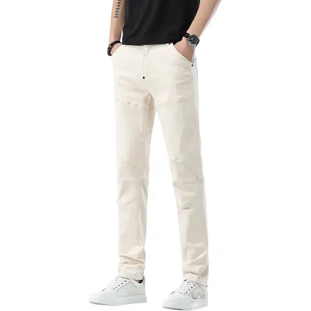 吉肯蒂 高端款休闲长裤轻奢修身裤直筒夏季款牛仔裤 男款