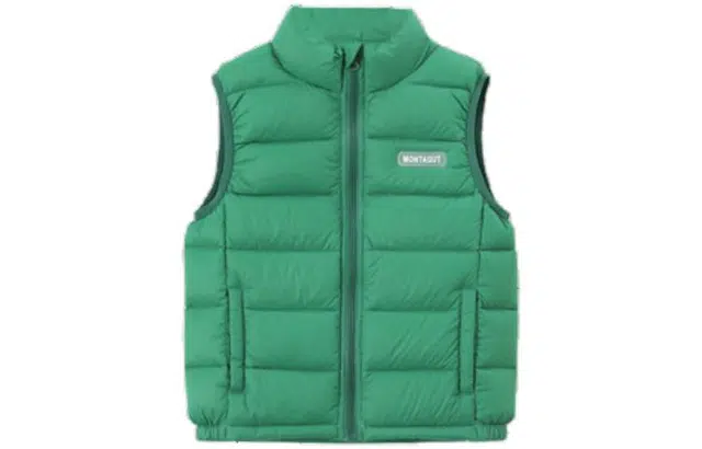 梦特娇 童装 休闲纯色拉链马甲 女童