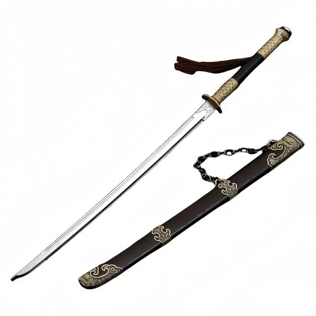 天予小镇 明代绣春刀丁修苗刀大号金属合金兵器摆件 成品模型