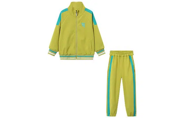 梦特娇 童装 纯色宽松短款休闲运动套装 男童女童