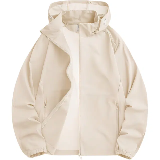 识恩 宽松透气连帽纯色透气排汗防晒服 女款