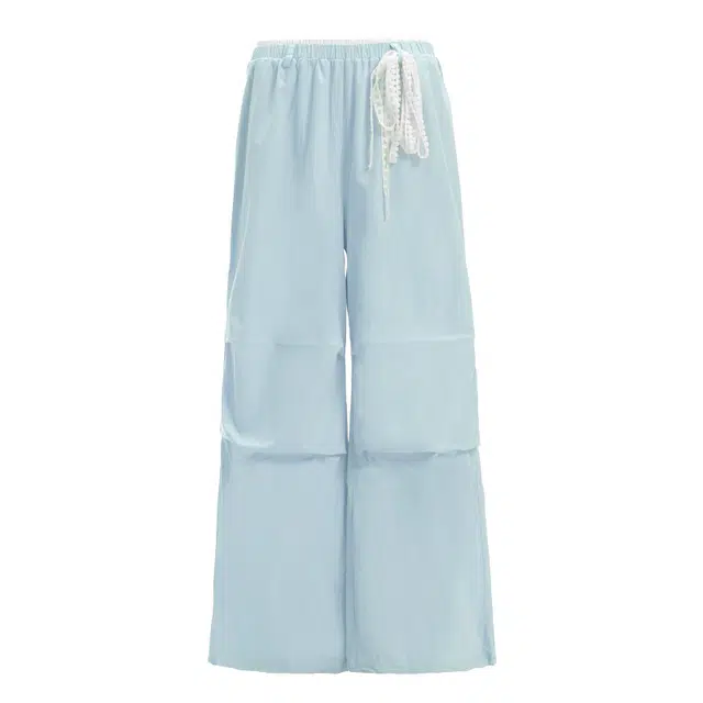 玫丝朵 工装风宽松慵懒风阔腿松紧休闲裤 女款