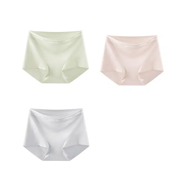 莫代尔 轻运动系列 薄款无痕纯色中腰内裤 女款 组合装