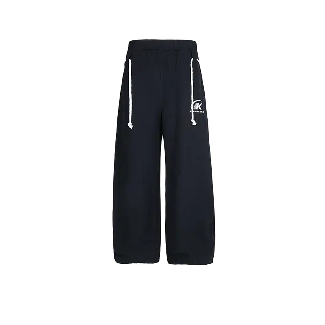 奇迹街区 复古潮牌纯色直筒宽松百搭情侣休闲卫裤针织运动裤 男女同款