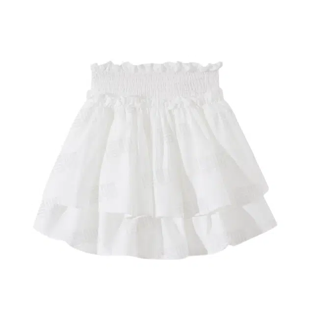 怪力萝莉 花苞裙蓬蓬高腰芭蕾荷叶边风甜美休闲短裙 女款