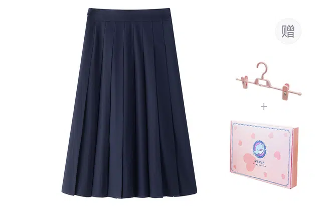 东鲸岁时记 舒适纯色时尚休闲长裙 女款 藏青色